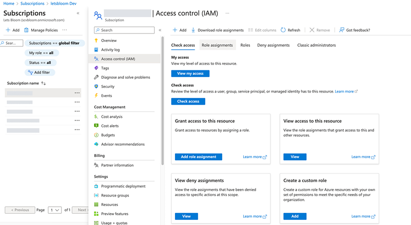 Azure Subscription Azure Subscription